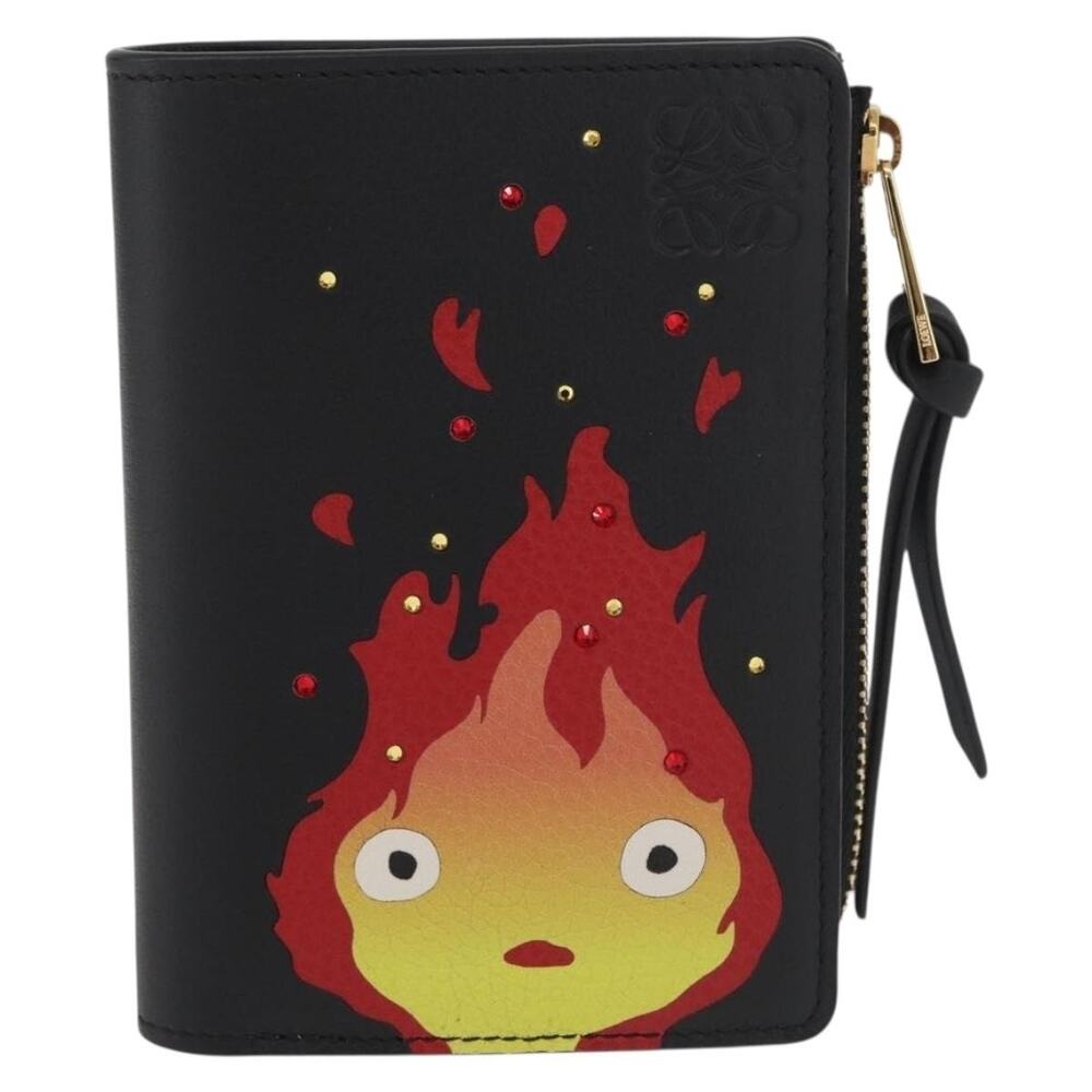 Loewe Howl's Moving Castle Wallet Black Leather